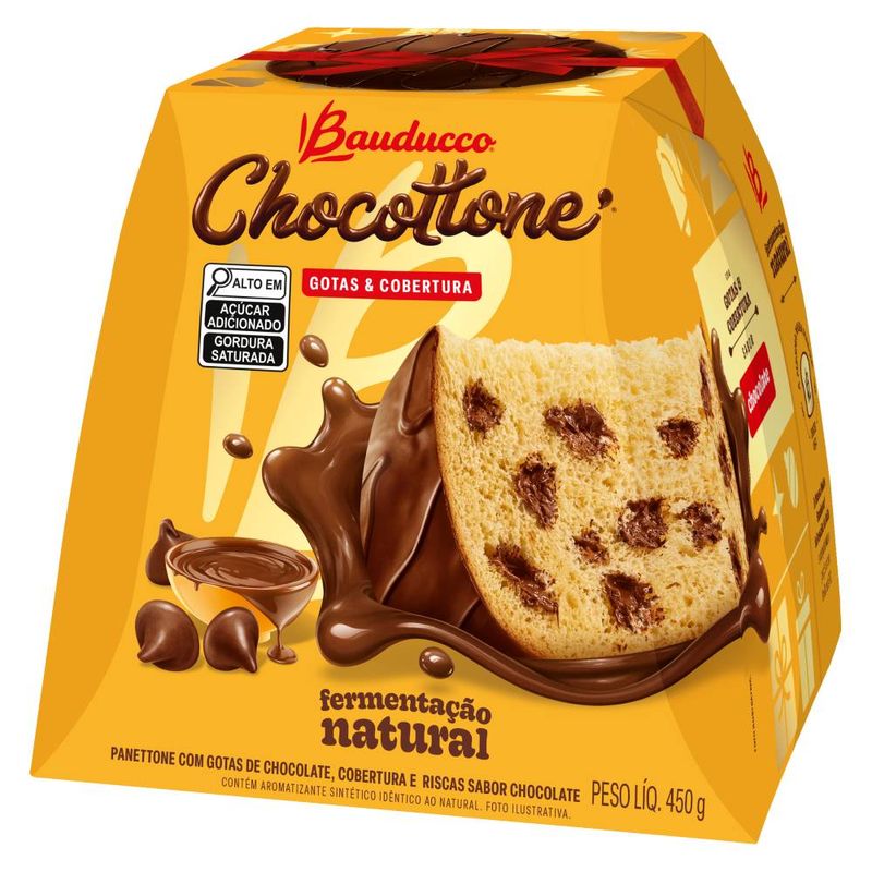 Chocottone Gotas & Cobertura Bauducco 450g | 1 unidade