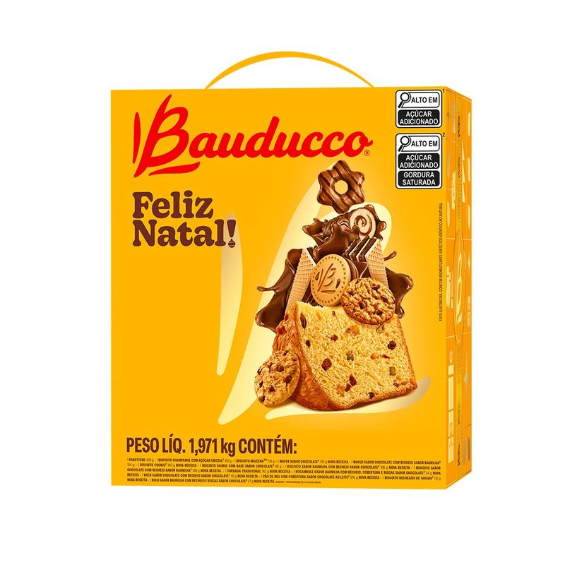 Cesta de Natal Média Bauducco 16 itens 1,957kg | 1 unidade