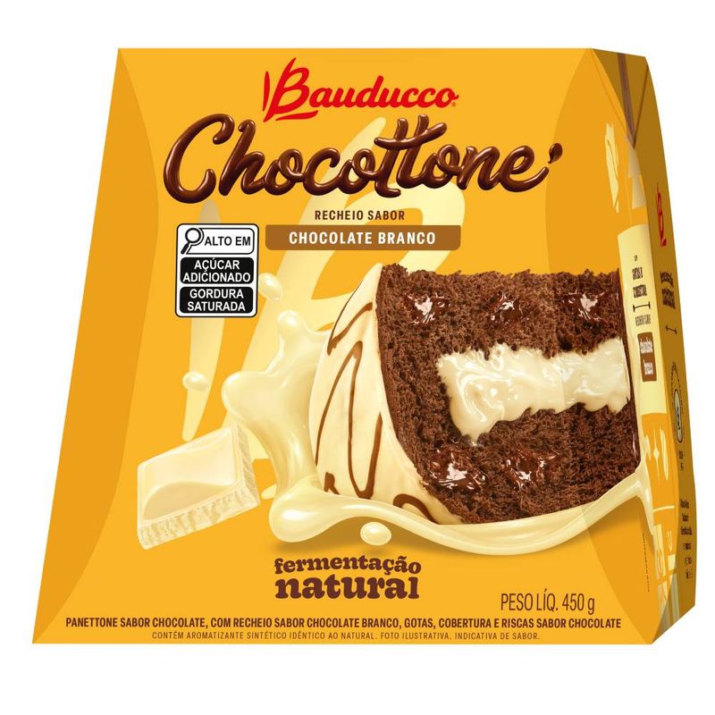 Chocottone Recheio Sabor Chocolate Branco Bauducco 450g | 1 unidade