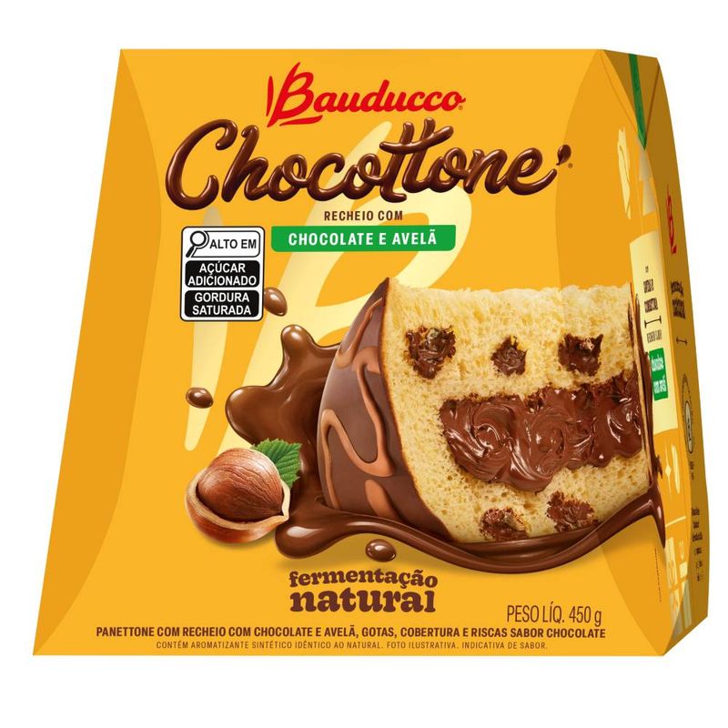 Chocottone Recheio Sabor Avelã Bauducco 450g | 1 unidade